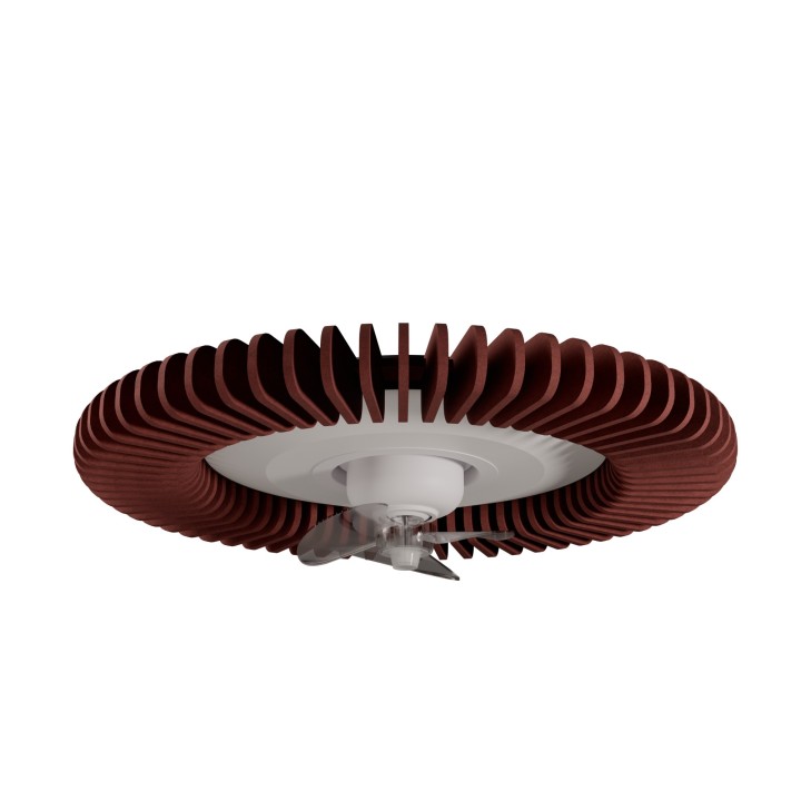 Ventilador FONO SH fonoabsorbente burdeos con luz – Sulion