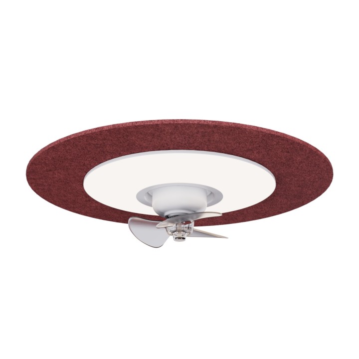 Ventilador FONO fonoabsorbente burdeos con luz – Sulion