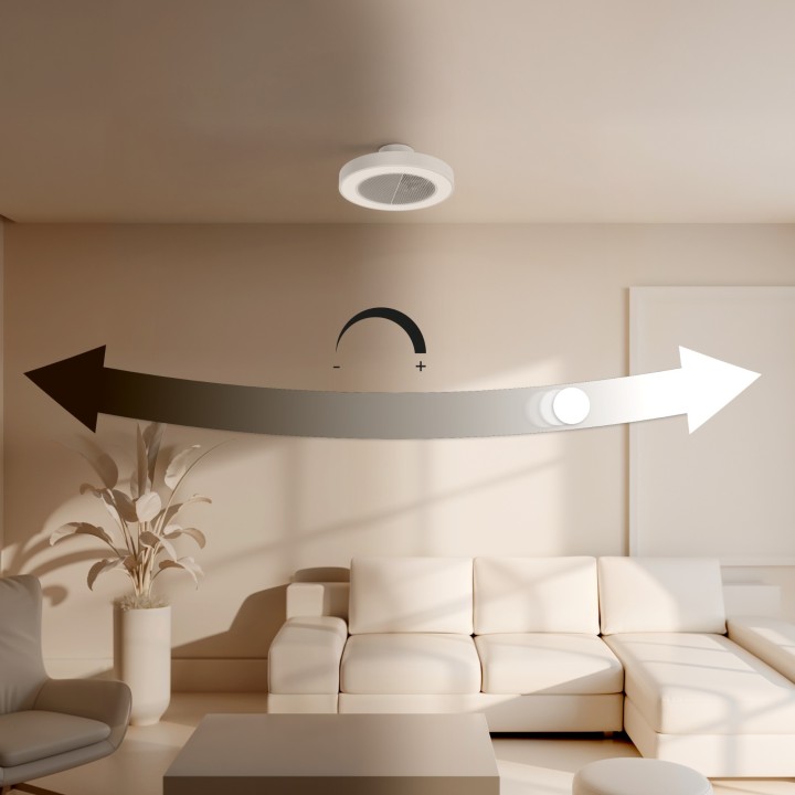 Ventilador FONO fonoabsorbente gris con luz – Sulion