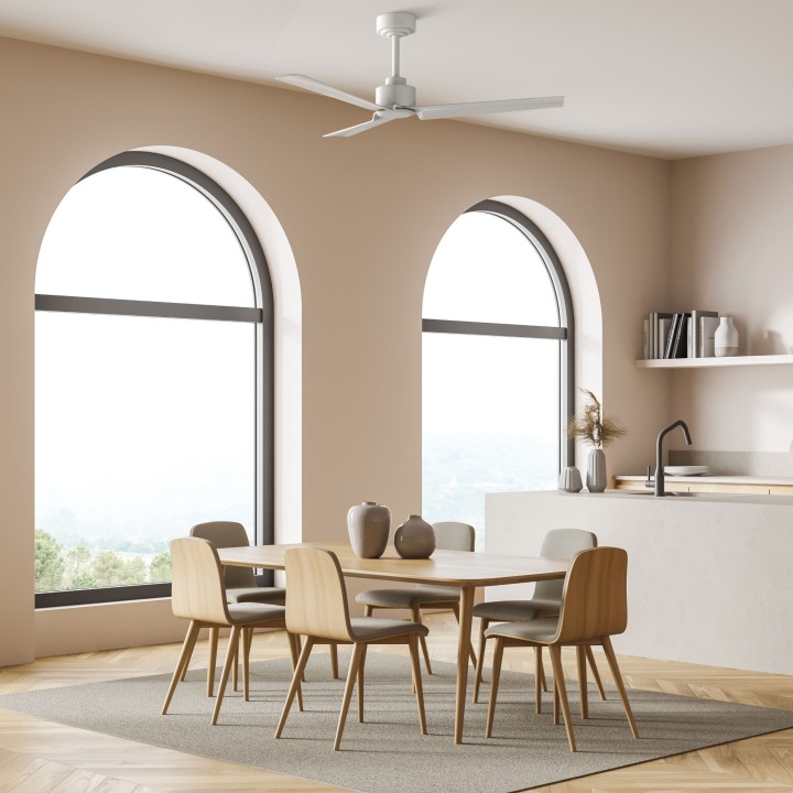 Ventilador ANNE M blanco palas blancas sin luz – Sulion
