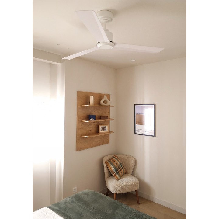 Ventilador ANNE M blanco palas blancas sin luz – Sulion