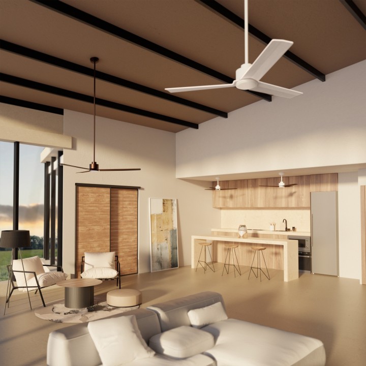 Ventilador ANNE XL blanco palas blancas sin luz – Sulion