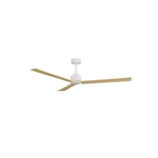 Ventilador ANNE XL blanco palas madera clara sin luz – Sulion