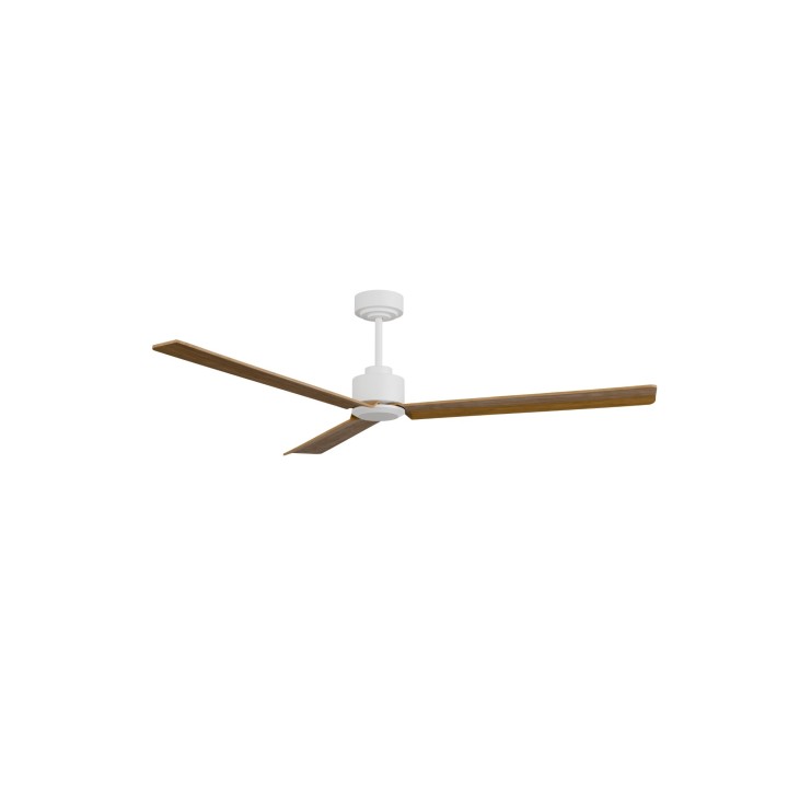 Ventilador ANNE XL blanco palas madera media sin luz – Sulion