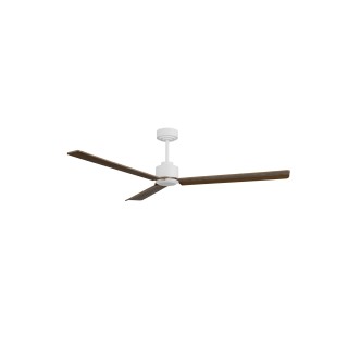 Ventilador ANNE XL blanco palas madera oscura sin luz – Sulion