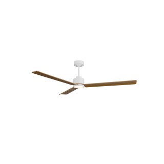 Ventilador ANNE XL blanco palas madera media luz general – Sulion