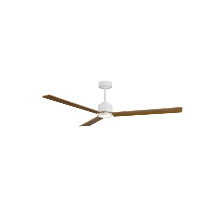 Ventilador ANNE XL blanco palas madera media luz general – Sulion