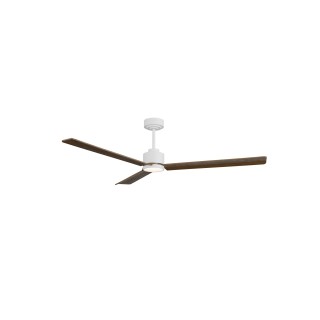 Ventilador ANNE XL blanco palas madera oscura luz general – Sulion