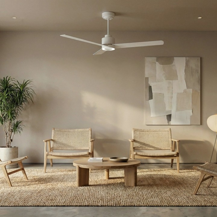 Ventilador ANNE M blanco palas blancas luz indirecta – Sulion