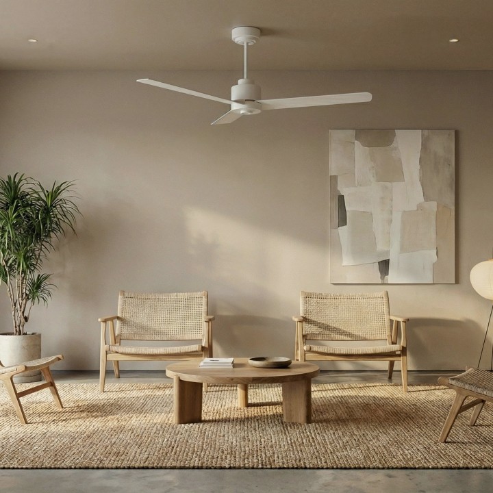 Ventilador ANNE M blanco palas blancas luz confort – Sulion