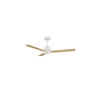 Ventilador ANNE M blanco palas madera clara luz indirecta – Sulion