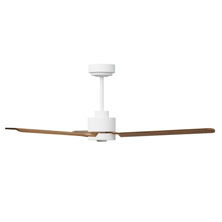 Ventilador ANNE M blanco palas madera media luz confort – Sulion