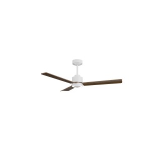 Ventilador ANNE M blanco palas madera oscura luz indirecta – Sulion