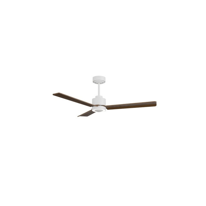 Ventilador ANNE M blanco palas madera oscura luz indirecta – Sulion