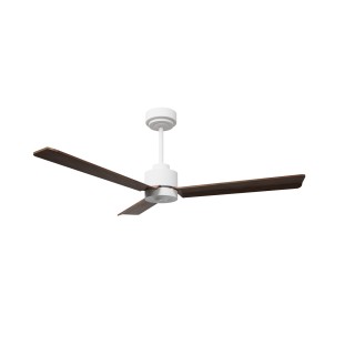 Ventilador ANNE M blanco palas madera oscura luz confort – Sulion