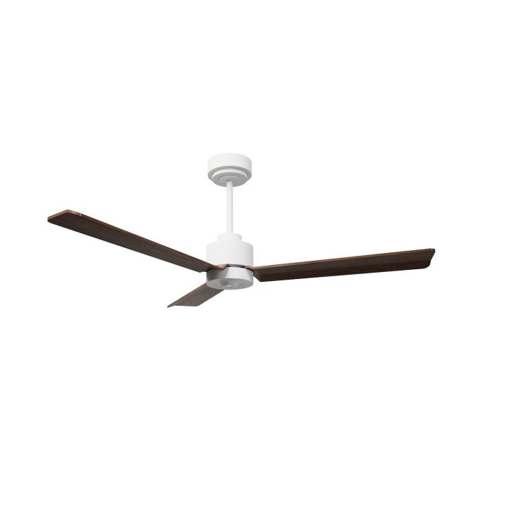 Ventilador ANNE M blanco palas madera oscura luz confort – Sulion