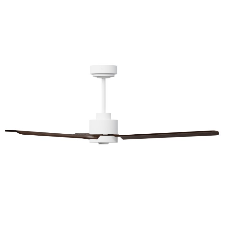 Ventilador ANNE M blanco palas madera oscura luz confort – Sulion