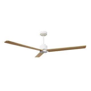 Ventilador ANNE XL blanco palas madera clara luz confort – Sulion