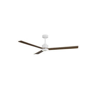 Ventilador ANNE XL blanco palas madera oscura luz indirecta – Sulion