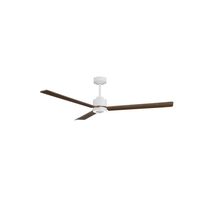 Ventilador ANNE XL blanco palas madera oscura luz indirecta – Sulion