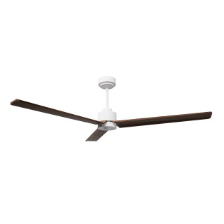 Ventilador ANNE XL blanco palas madera oscura luz confort – Sulion