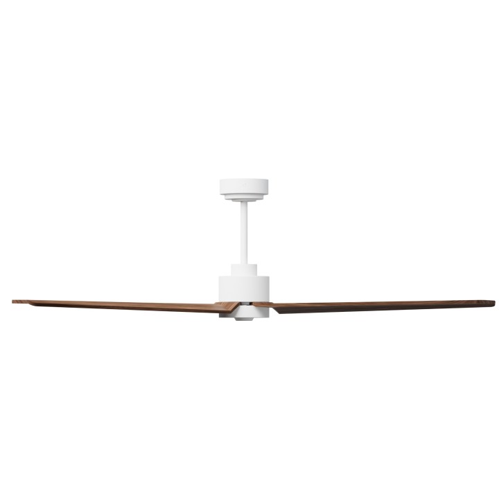 Ventilador ANNE XL blanco palas madera oscura luz confort – Sulion