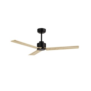 Ventilador ANNE M negro palas madera clara sin luz – Sulion
