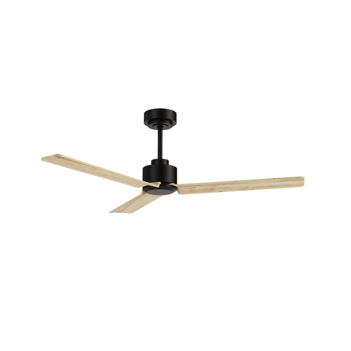 Ventilador ANNE M negro palas madera clara sin luz – Sulion
