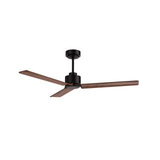 Ventilador ANNE M negro palas madera oscura sin luz – Sulion