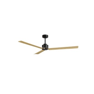 Ventilador ANNE XL negro palas madera clara sin luz – Sulion