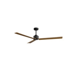 Ventilador ANNE XL negro palas madera media sin luz – Sulion