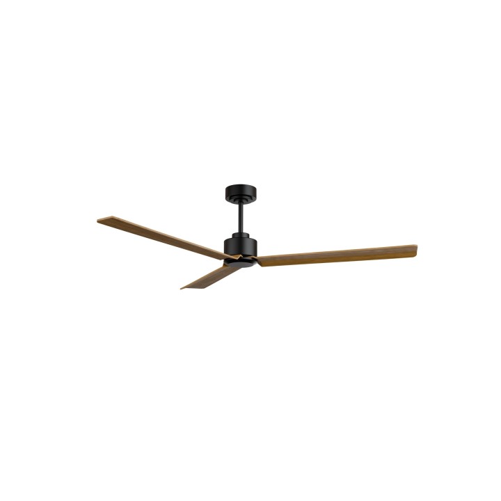Ventilador ANNE XL negro palas madera media sin luz – Sulion