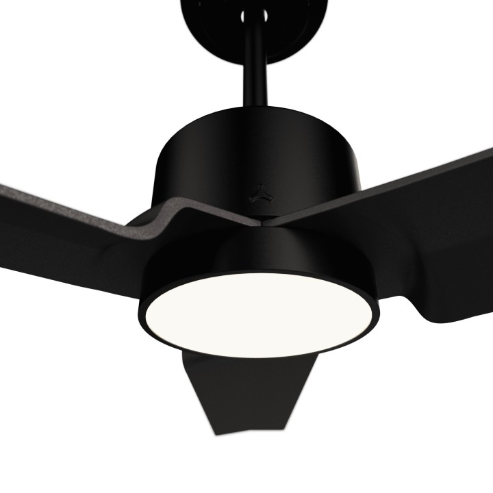 Ventilador ANNE M negro palas negras luz general – Sulion