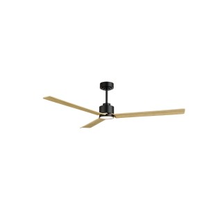 Ventilador ANNE XL negro palas madera clara luz general – Sulion