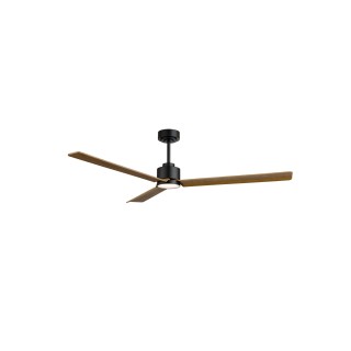Ventilador ANNE XL negro palas madera media luz general – Sulion