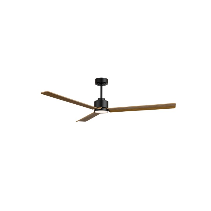 Ventilador ANNE XL negro palas madera media luz general – Sulion