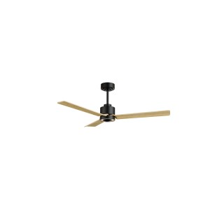 Ventilador ANNE M negro palas madera clara luz indirecta – Sulion