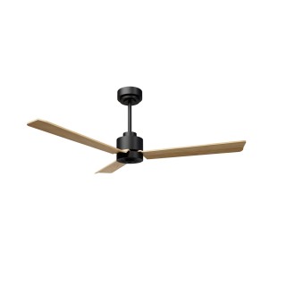 Ventilador ANNE M negro palas madera clara luz confort – Sulion