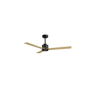 Ventilador ANNE M negro palas madera clara luz focal – Sulion