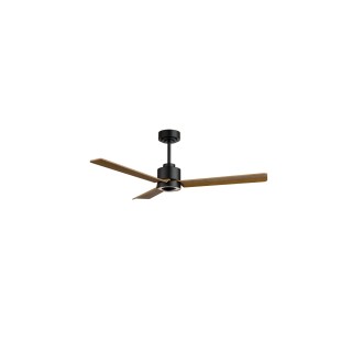 Ventilador ANNE M negro palas madera media luz indirecta – Sulion
