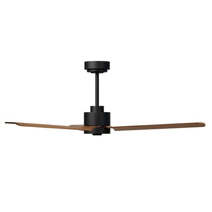 Ventilador ANNE M negro palas madera media luz confort – Sulion