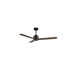 Ventilador ANNE M negro palas madera oscura luz indirecta – Sulion