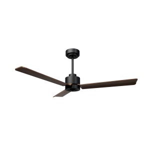Ventilador ANNE M negro palas madera oscura luz confort – Sulion