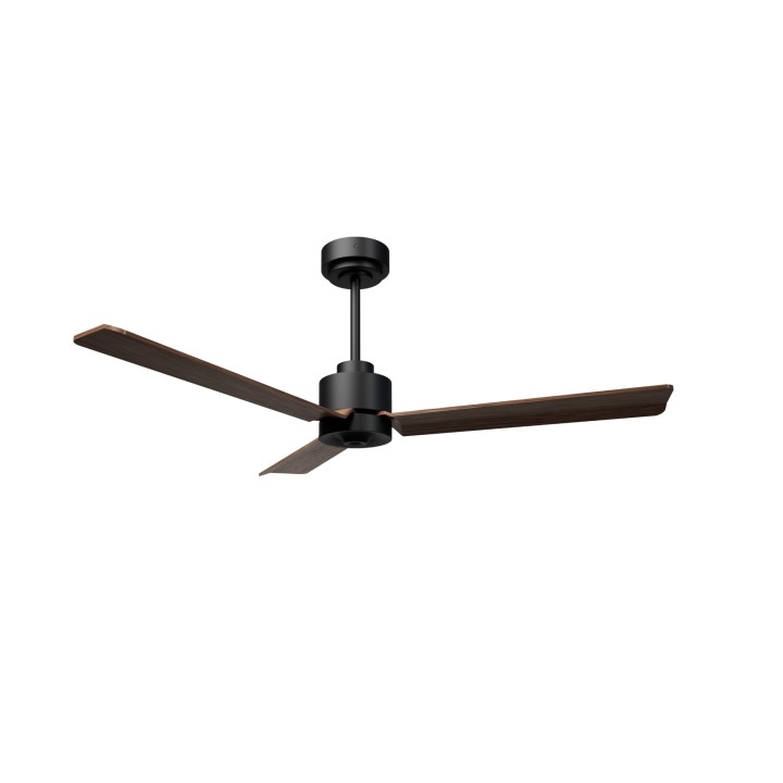 Ventilador ANNE M negro palas madera oscura luz confort – Sulion