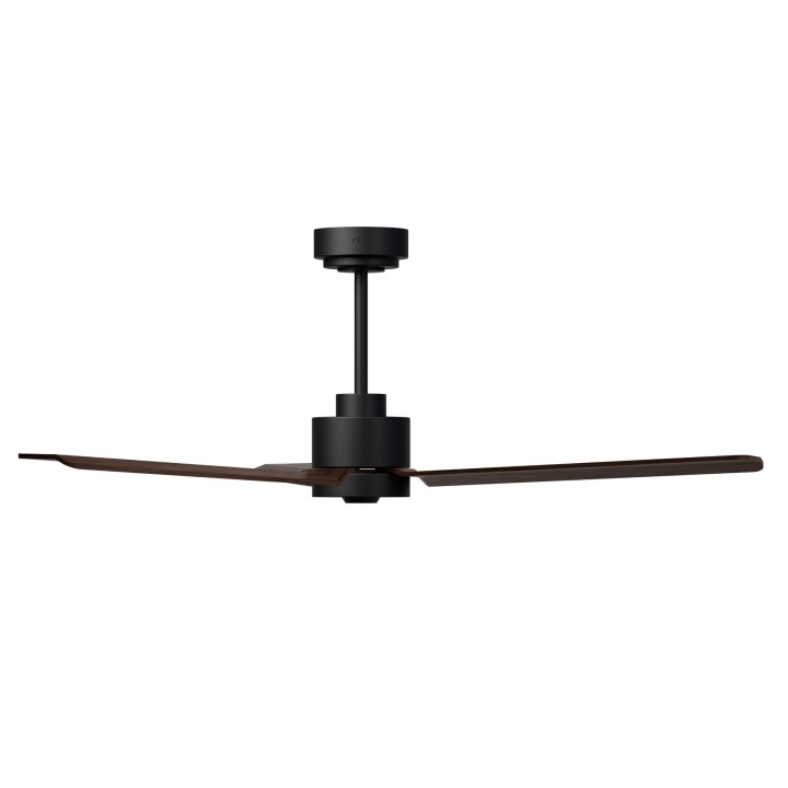Ventilador ANNE M negro palas madera oscura luz confort – Sulion