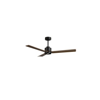 Ventilador ANNE M negro palas madera oscura luz focal – Sulion