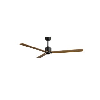 Ventilador ANNE XL negro palas madera media luz indirecta – Sulion
