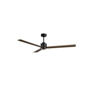 Ventilador ANNE XL negro palas madera oscura luz indirecta – Sulion