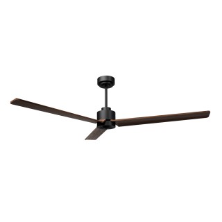Ventilador ANNE XL negro palas madera oscura luz confort – Sulion