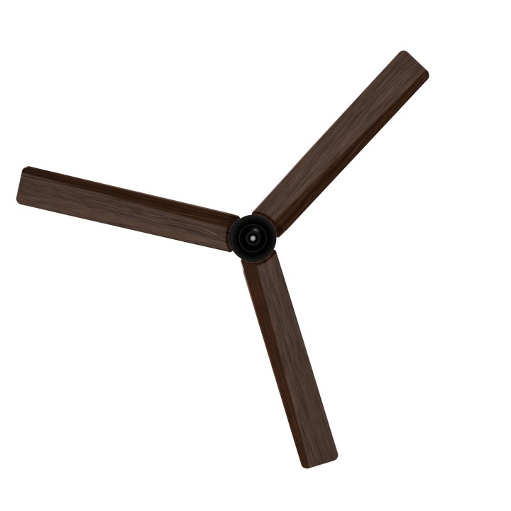 Ventilador ANNE XL negro palas madera oscura luz confort – Sulion